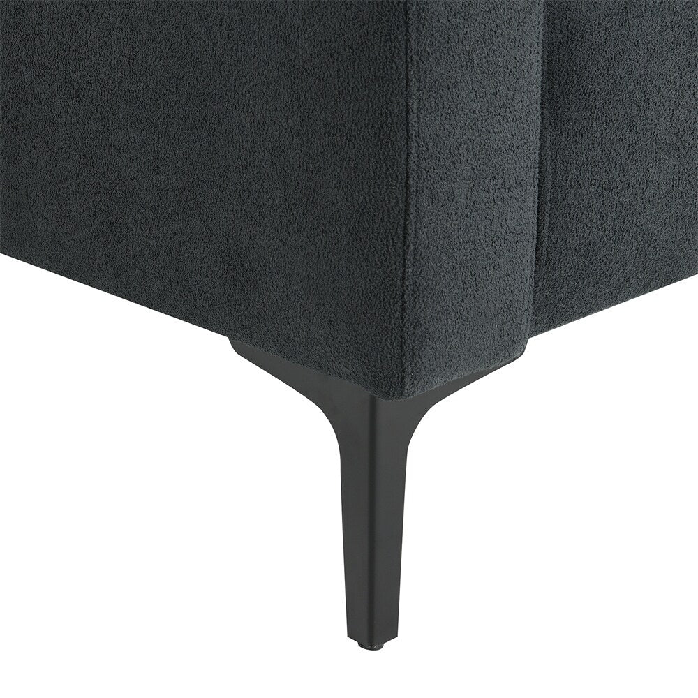 Modern L-shaped Sectional Sofa,w/Convertible Ottoman,Freely Combinable