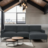 Modern L-shaped Sectional Sofa,w/Convertible Ottoman,Freely Combinable
