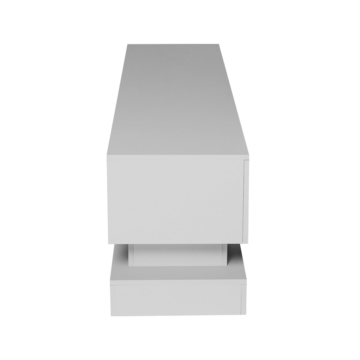16-Color LED Lights TV Stand for TV up to 55"/65", Modern Entertainment Center with 2 Drawers