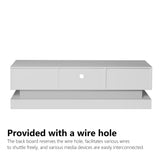 16-Color LED Lights TV Stand for TV up to 55"/65", Modern Entertainment Center with 2 Drawers
