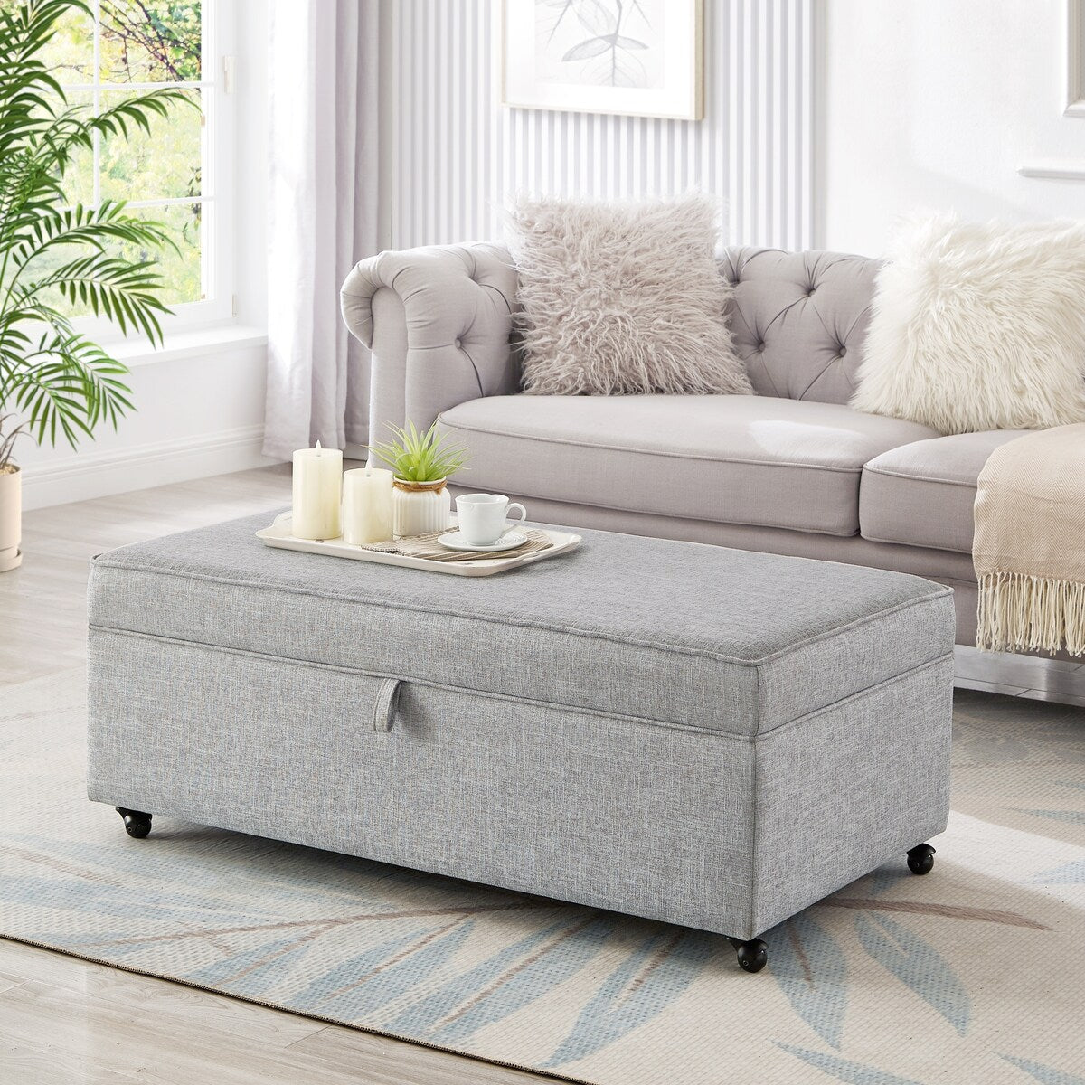 Hadley Weathered Storage Ottoman Overstock