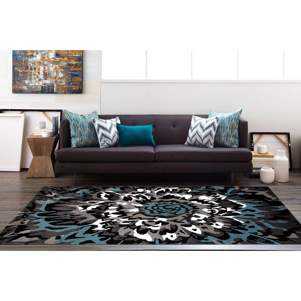 World Rug Gallery Modern Large Floral Area Rug