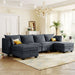 Modern Large U-Shape Modular Sectional Sofa Convertible Sofa Bed With Reversible Chaise And Storage Seat