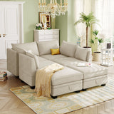 Modern Large U-Shape Modular Sectional Sofa Convertible Sofa Bed With Reversible Chaise And Storage Seat