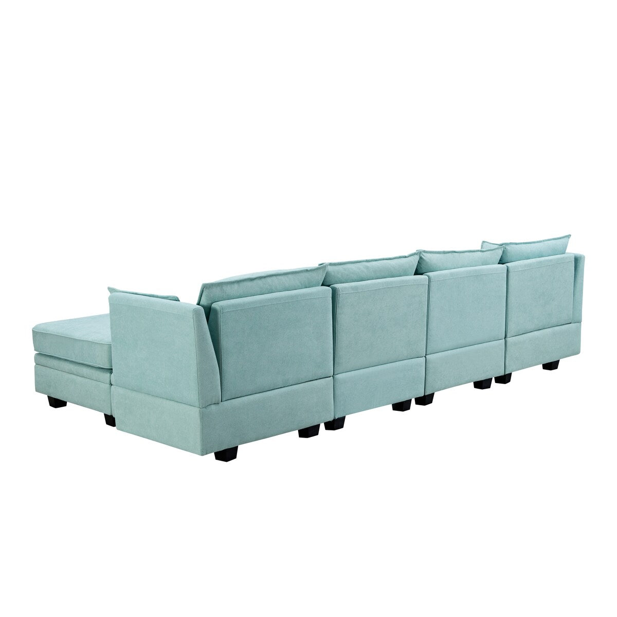 Modern Large U-Shape Modular Sectional Sofa Convertible Sofa Bed With Reversible Chaise And Storage Seat