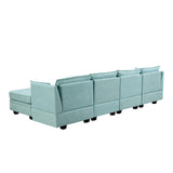 Modern Large U-Shape Modular Sectional Sofa Convertible Sofa Bed With Reversible Chaise And Storage Seat