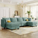 Modern Large U-Shape Modular Sectional Sofa Convertible Sofa Bed With Reversible Chaise And Storage Seat