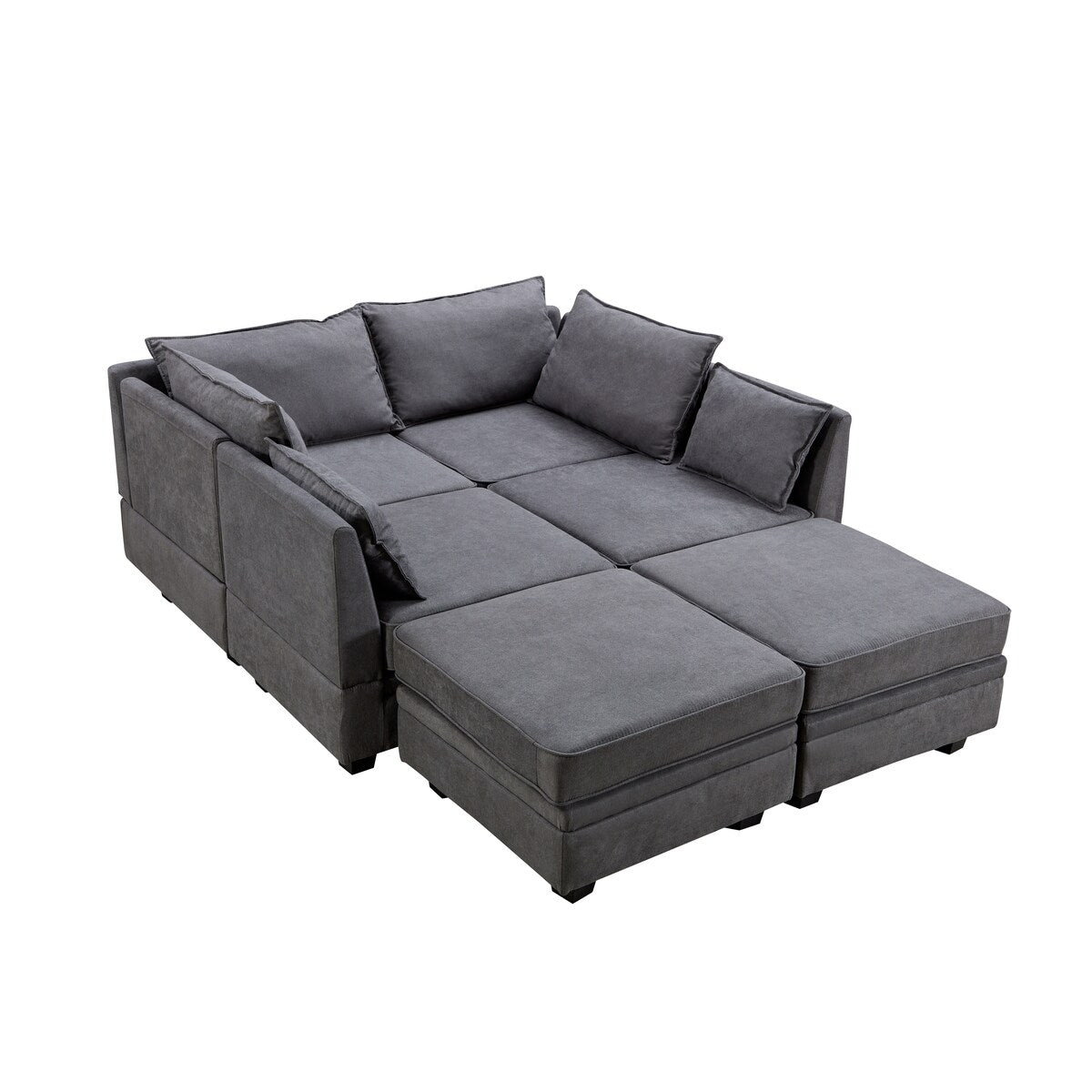 Modern Large U-Shape Modular Sectional Sofa Convertible Sofa Bed With Reversible Chaise And Storage Seat
