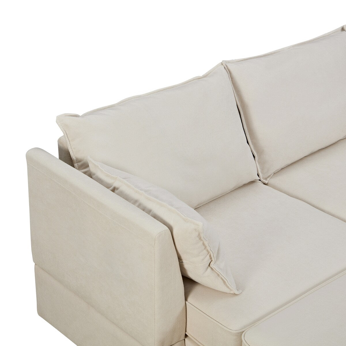 Modern Large U-Shape Modular Sectional Sofa Convertible Sofa Bed With Reversible Chaise And Storage Seat