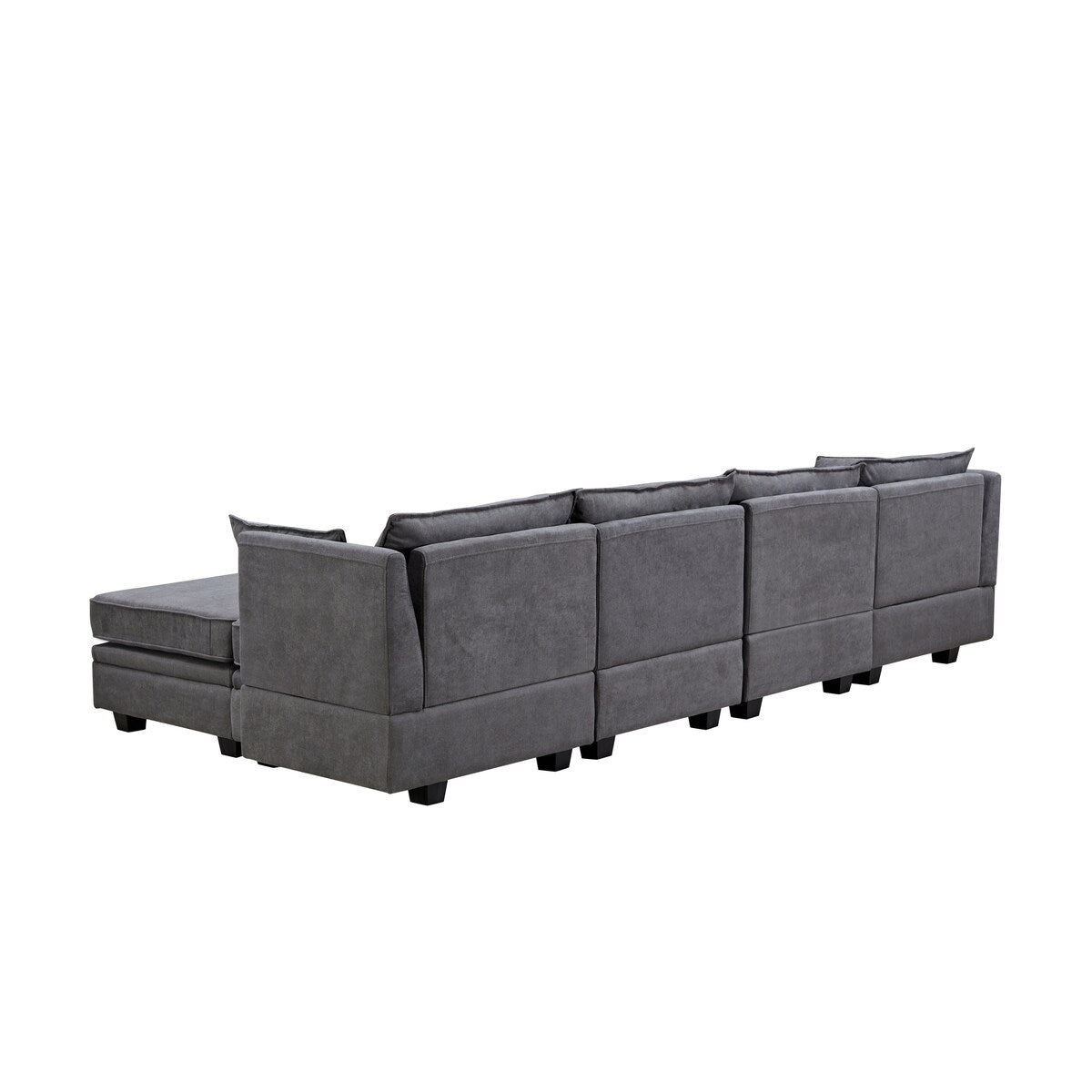 Modern Large U-Shape Modular Sectional Sofa Convertible Sofa Bed With Reversible Chaise And Storage Seat