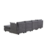 Modern Large U-Shape Modular Sectional Sofa Convertible Sofa Bed With Reversible Chaise And Storage Seat