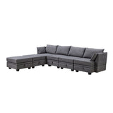 Modern Large U-Shape Modular Sectional Sofa Convertible Sofa Bed With Reversible Chaise And Storage Seat