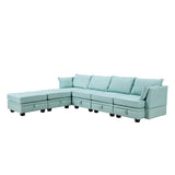 Modern Large U-Shape Modular Sectional Sofa Convertible Sofa Bed With Reversible Chaise And Storage Seat