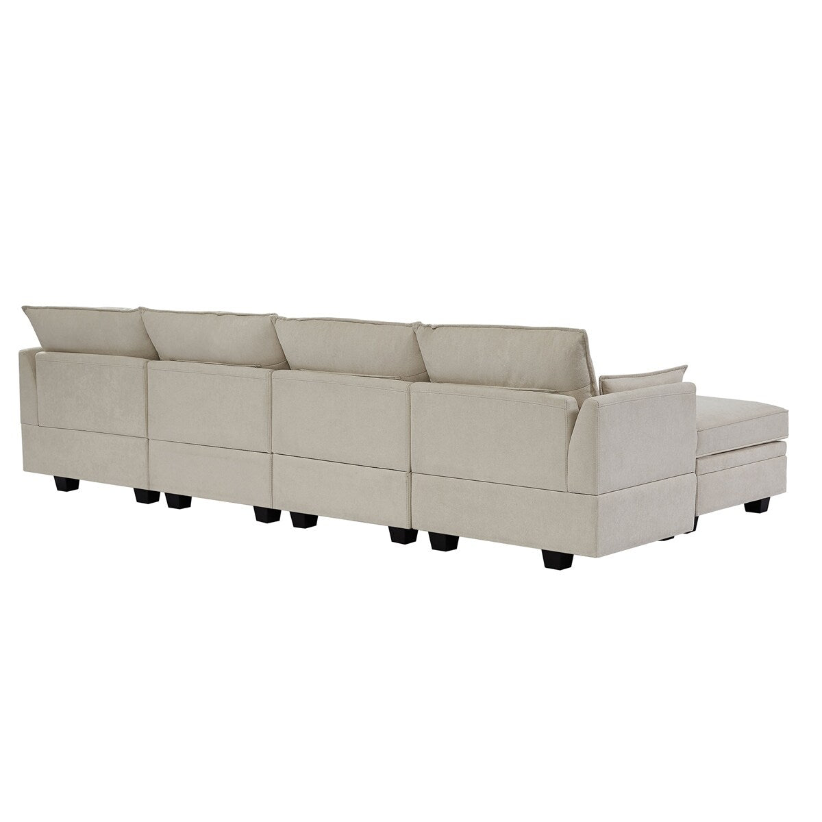 Modern Large U-Shape Modular Sectional Sofa with Reversible Chaise