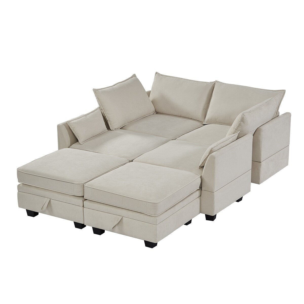 Modern Large U-Shape Modular Sectional Sofa with Reversible Chaise