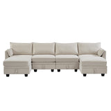 Modern Large U-Shape Modular Sectional Sofa with Reversible Chaise