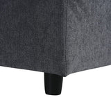 Modern Large U-Shape Sectional Sofa with Plastic Leg, 2 Large Chaise with Removable Ottomans for Living Room, Grey