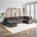 Modern Large U-Shape Sectional Sofa, with Removable Ottomans for Living Room (6-Seater)