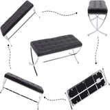 Modern Leather Entryway Bench