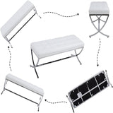 Modern Leather Entryway Bench