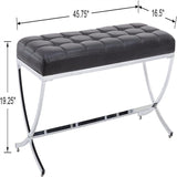 Modern Leather Entryway Bench