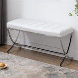 Modern Leather Entryway Bench