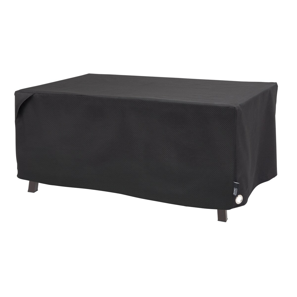Modern Leisure® Black Diamond Patio Fire Pit Cover, Waterproof, 48"L x 25"W x 18"H, Black