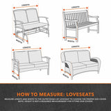 Modern Leisure® Garrison Loveseat Cover, Waterproof, 66"L x 40"W x 39"H, Sandstone