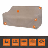 Modern Leisure® Garrison Loveseat Cover, Waterproof, 66"L x 40"W x 39"H, Sandstone