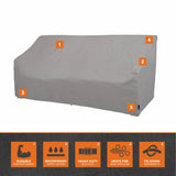 Modern Leisure® Garrison Patio Loveseat Cover, Waterproof, Large, 76"L x 38"W x 38.25"H, Granite