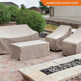 Modern Leisure® Garrison Square Fire Pit Table Cover, Waterproof, 42" Square x 22"H, Sandstone