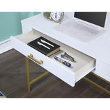 Modern Life Desk with Gold Metal Legs