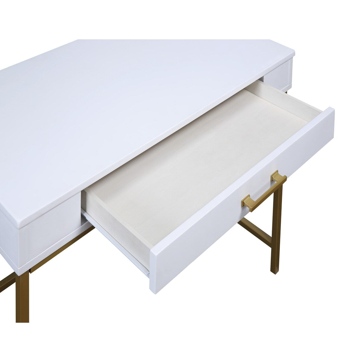 Modern Life Desk with Gold Metal Legs