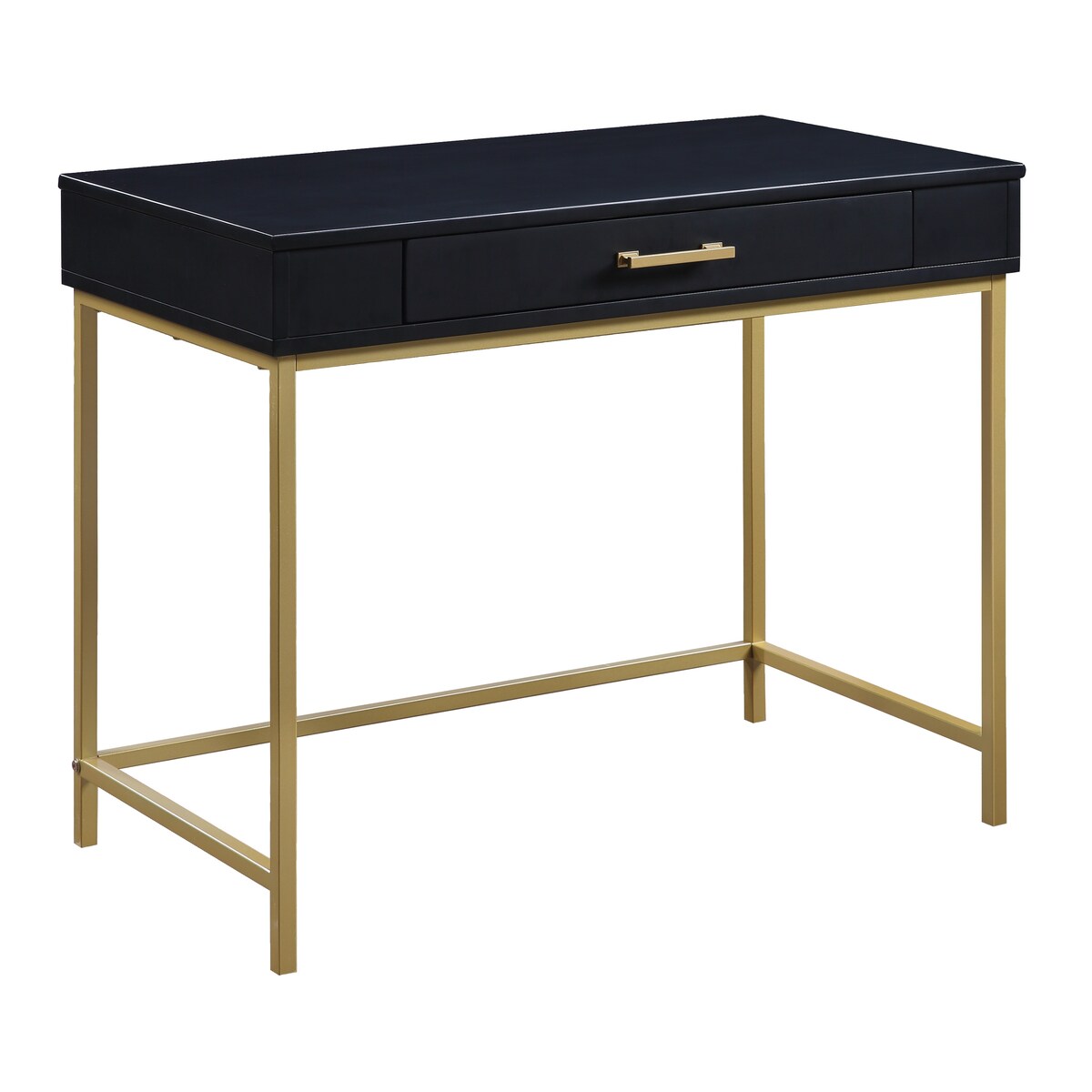 Modern Life Desk with Gold Metal Legs
