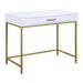 Modern Life Desk with Gold Metal Legs