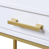 Modern Life Desk with Gold Metal Legs