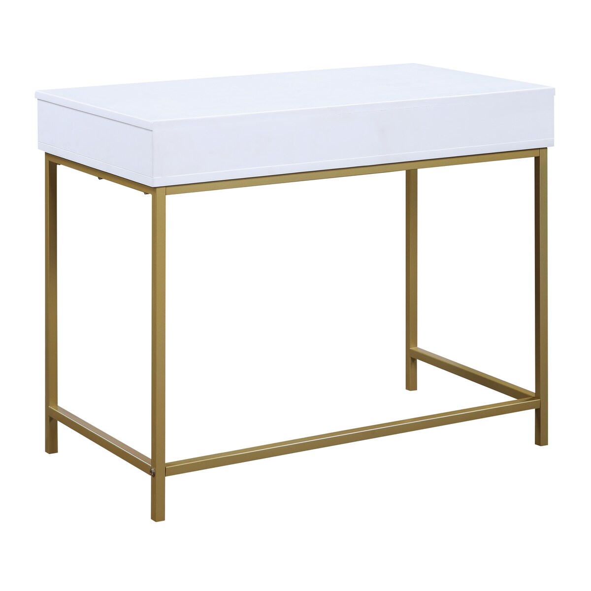 Modern Life Desk with Gold Metal Legs