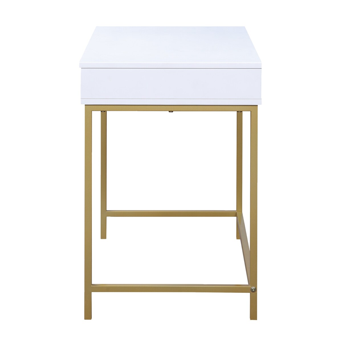 Modern Life Desk with Gold Metal Legs