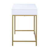 Modern Life Desk with Gold Metal Legs