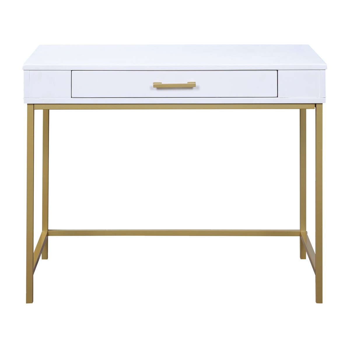 Modern Life Desk with Gold Metal Legs