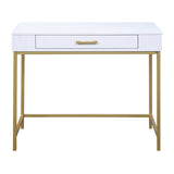 Modern Life Desk with Gold Metal Legs