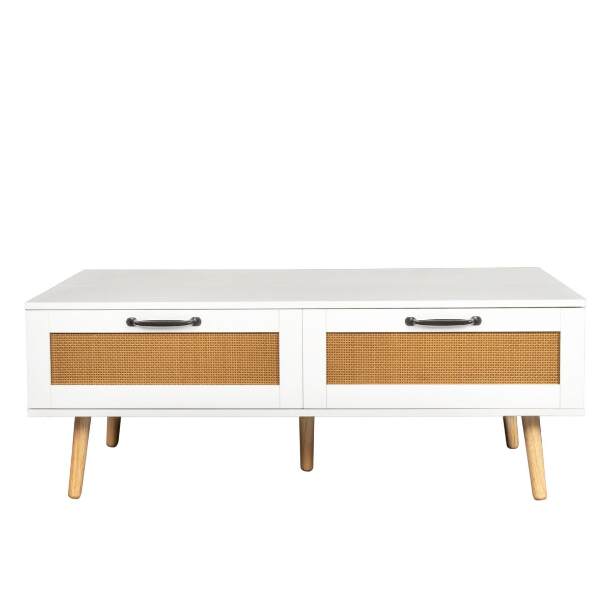 Modern Lift Top Coffee Table with Storage Drawers for Living Room