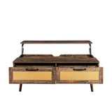 Modern Lift Top Coffee Table with Storage Drawers for Living Room