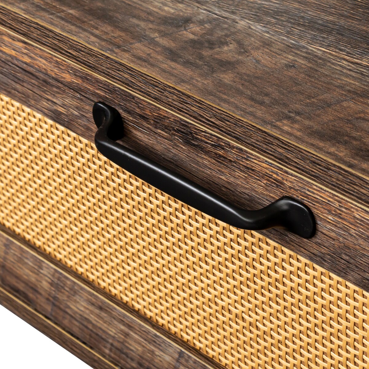Modern Lift Top Coffee Table with Storage Drawers for Living Room