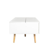 Modern Lift Top Coffee Table with Storage Drawers for Living Room