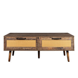Modern Lift Top Coffee Table with Storage Drawers for Living Room