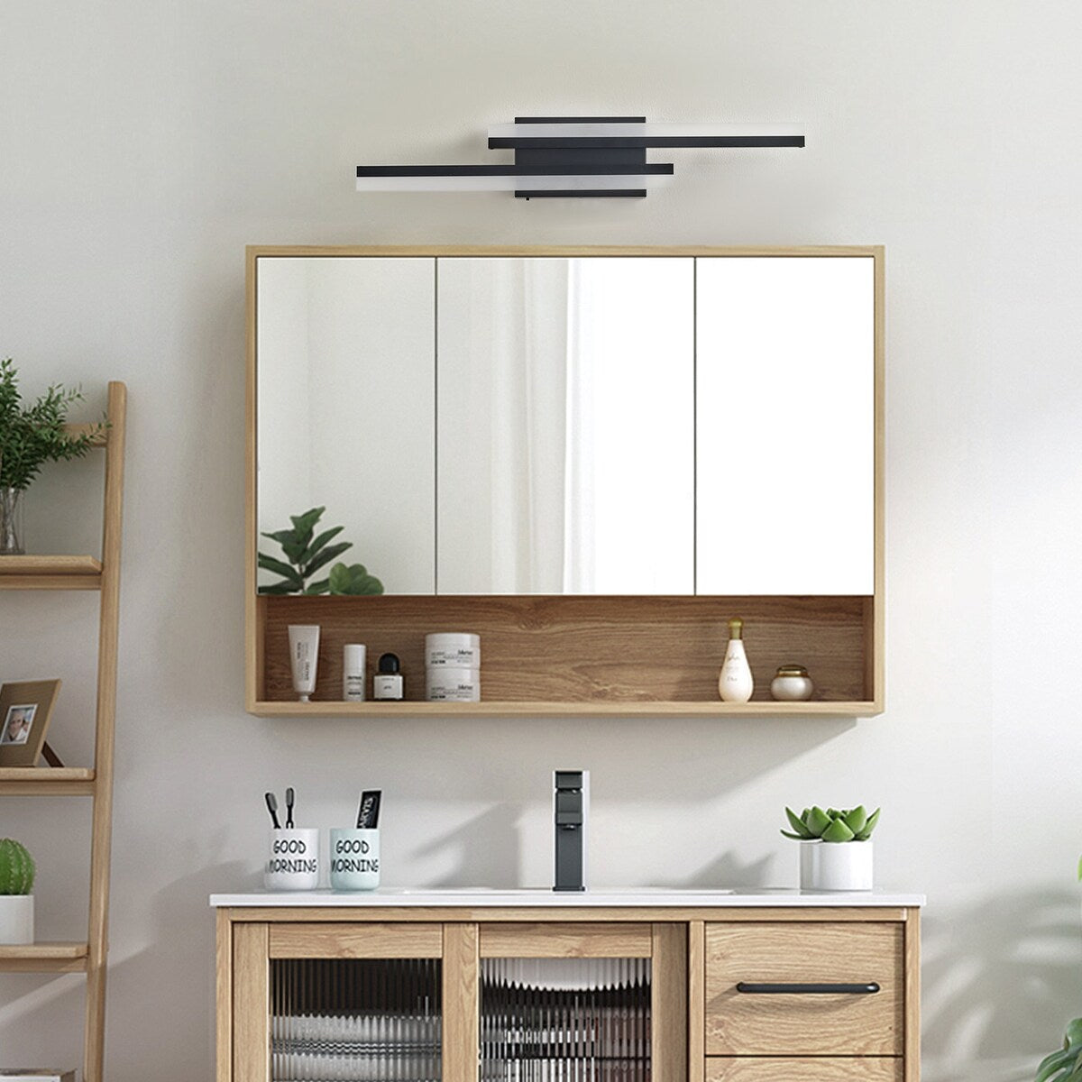 Modern Linear LED Bathroom Vanity Light Fixture with Acrylic Shade