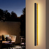 1-Light Modern Linear Strip Acrylic 3000K IP65 Integrated LED Warm Light Waterproof Outdoor Wall Light