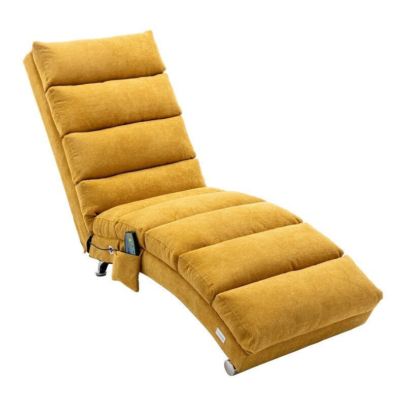 Modern Linen Chaise Lounge Indoor Chair, Long Lounger Chair