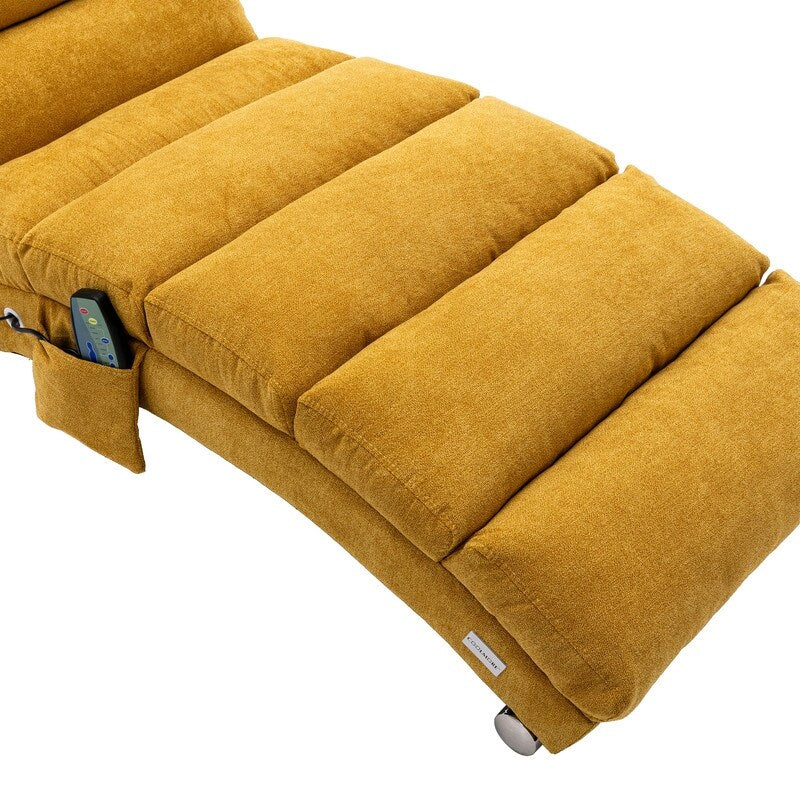 Modern Linen Chaise Lounge Indoor Chair, Long Lounger Chair